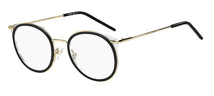 Hugo Boss Brille mit schwarzem Rahmen und runden Gläsern