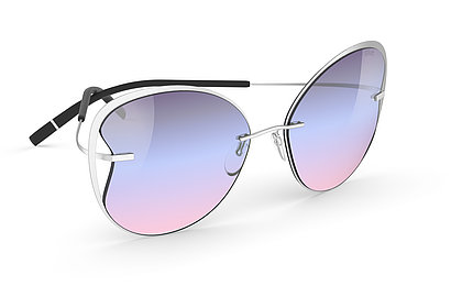 Silhouette Sonnenbrille mit zweifarbigen Gläsern